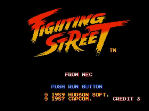 Fighting Street title screen for TurboGrafx CD
